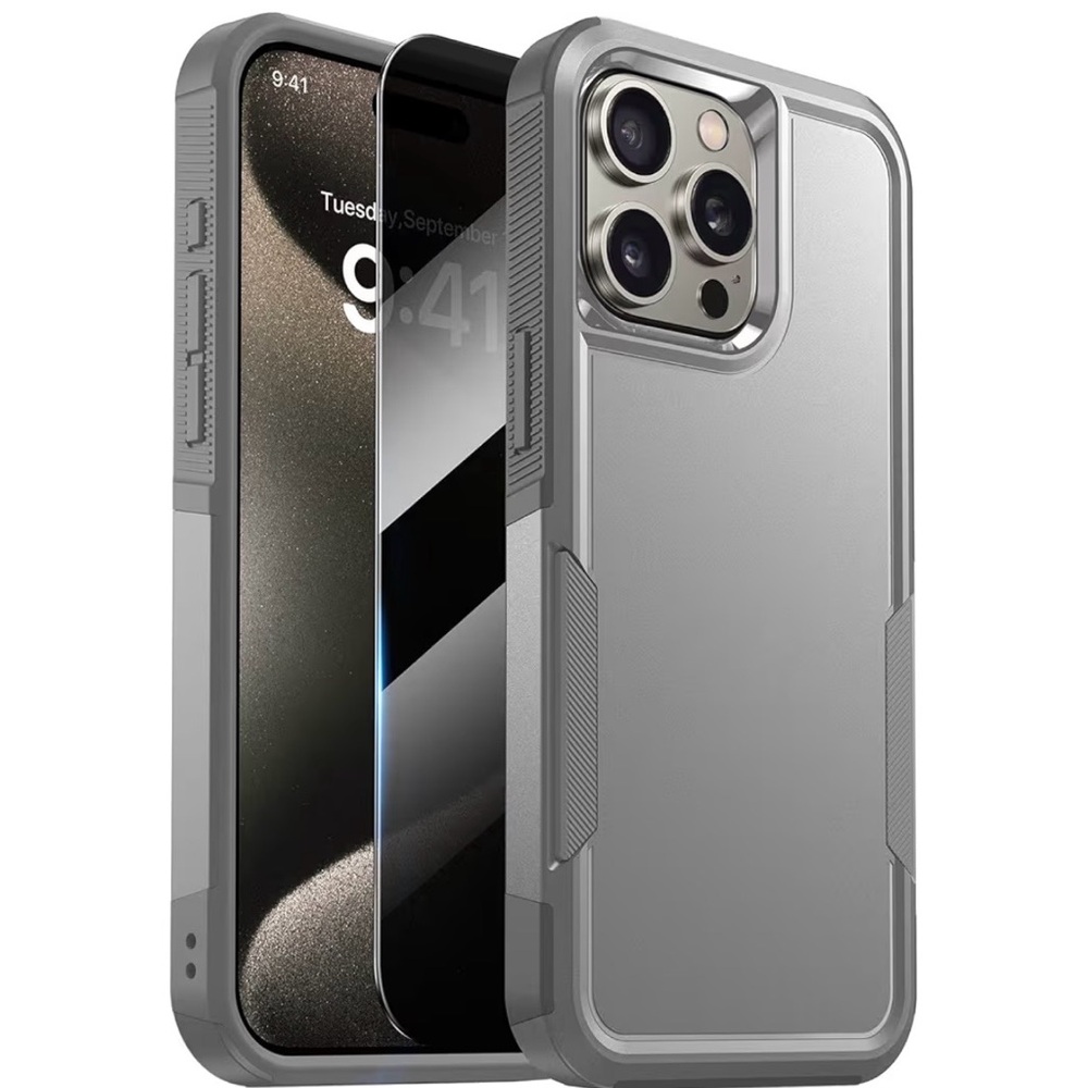 Premium Gray Smartphone Case IPhone 15 pro